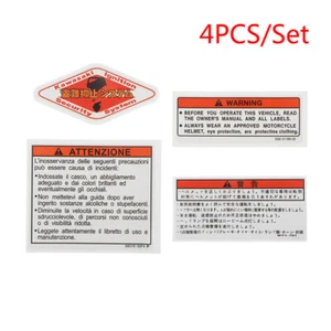 4PCS Motorcycle Decals Fuel Tank Cap Sign Decal Warning Sign Logo Sticker GF - Picture 1 of 9