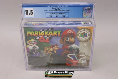 Mario Kart 64 Nintendo N64 1998 Player's Choice Ed. CIB Complete CGC Graded 8.5 - Image 1 of 4