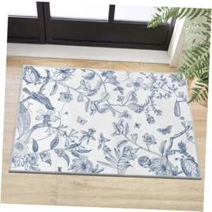 Monochrome Sketch Birds and Flowers Spring Area Rug, 2' x 3' Sketchflower - Picture 1 of 8