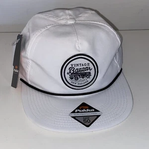 Pukka spf 50 Moisture Wicking NWT White "Vintage Bazaar New England" SnapBack - Picture 1 of 9