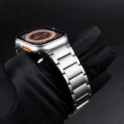 Titanium Strap Metal Band for Apple Watch Ultra 49mm Series 8 7 SE 6 5 4 3 2 1 - Image 1 of 4