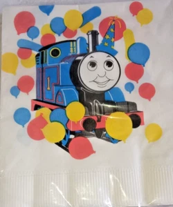 Vintage 1991 Thomas The Train Servietten - versiegelt - hergestellt in den USA - amerikanische Grüße - Bild 1 von 3