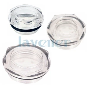 Testa esagonale finestra vetro livello olio plastica maschio M16 a M60 3/8"-1" BSP - Foto 1 di 54