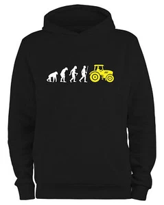 Styletex23 Hoodie Men's Tractor Fun Evolution Of Man, Landwirt - Imagen 1 de 4