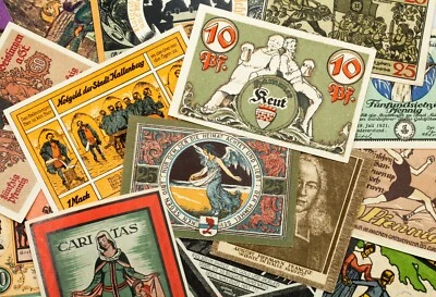 1920-1922 Germany Notgeld (Emergency Money) 25pc - Individuals & Groups Themes - Image 1 of 3