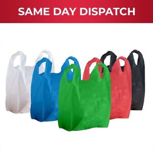 Vest Style Carrier Carry Reusable Plastic Assorted Bags for Supermarkets