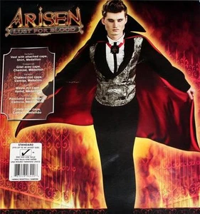 CONDE DRACULA Príncipe Oscuridad Barón Para Hombre DISFRAZ DE VAMPIRO GÓTICO Talla Única 44 Nuevo - Imagen 1 de 1