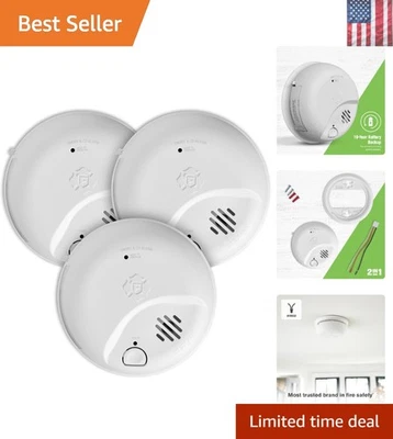 Juego Avanzado de Alarma de Humo y CO - 10- Batería de Respaldo, Paquete de 3 Soluciones de Seguridad Foto 1 de 4