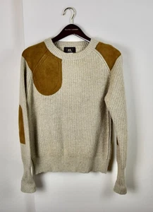 New RRL Ralph Lauren Wool Suede Shooting Crewneck Sweater Men's Medium M - Picture 1 of 5