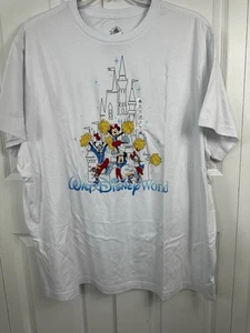 Disney Women 3XL  White Characters In Cheer-Leading Outfits In Front Of Castle - Picture 1 of 4