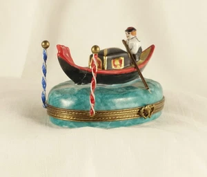 Romantische venezianische Gondelfahrt Limoges, Vintage italienische Pantomimen innen - Bild 1 von 13