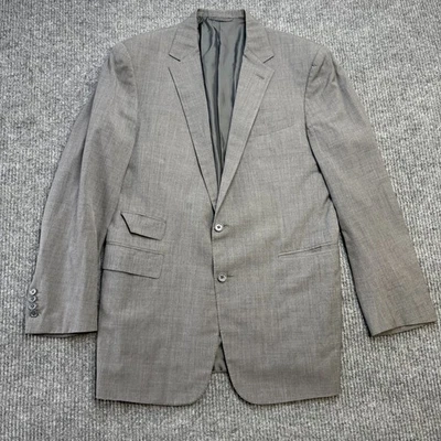 Blazer Ralph Lauren Etiqueta Púrpura Para Hombres 42L Gris Lana Traje Chaqueta Puño Cirujano Foto 1 de 4