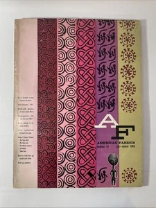 American Fabrics Fall Winter 1960 complete issue trade magazine fabric swatches - Imagen 1 de 12