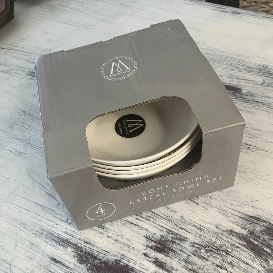 Meritage Bone China Cereal Bowl Set - Image 1 of 4