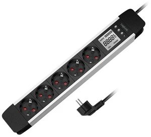 LOGILINK Steckdosenleiste LPS286, 5-fach, Display, Echzeit Energieverbrauch - Bild 1 von 8