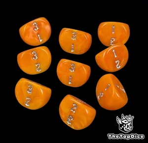 Orange D3 dice for tabletop RPG wargames miniatures roleplaying board game gear - Picture 1 of 5