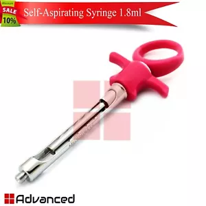 Dental Anesthetic Self-Aspirating Syringe 1.8ml Pink Auto Passive AMR+EUR Thread - Picture 1 of 4