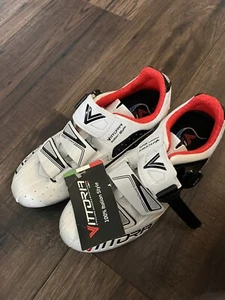 Vittoria Zoom Italiano Ciclismo de Carretera Zapatos Bicicleta Blanco Rojo Negro EU 38 EE. UU. 8 Nuevos con etiquetas - Imagen 1 de 5