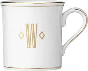 Lenox Federal Gold Block Monogram Dinnerware Mug, W - Picture 1 of 1