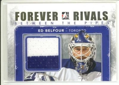2012-13 ITG FOREVER RIVALS ED BELFOUR GOLD GAME USED JERSEY /10 Between Pipes - Image 1 of 2