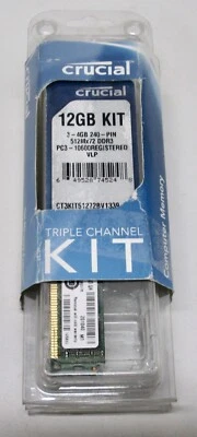 New Old Stock Crucial 12GB RAM Kit CT3KIT51272BV1339 - Image 1 of 2