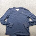 Abercrombie Fitch Sweater Mens 2Xl Blue V Neck Pullover Cotton Muscle 