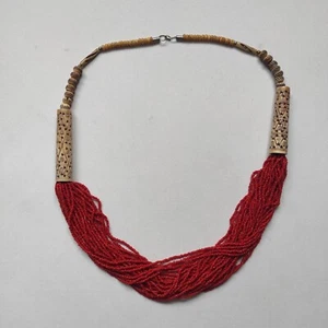 India Vintage Necklace made of Natural Materials 82cm long - Picture 1 of 7