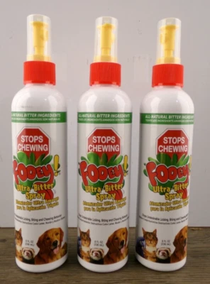 Lote de 3 SynergyLabs Fooey! Spray ultra amargo, 8 oz cada uno, deja de masticar, nuevo S3 Foto 1 de 4