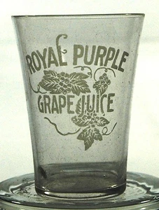 JUGO DE UVA PÚRPURA REAL VIDRIO GRABADO CIRCA 1900-1910 - Imagen 1 de 2