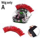 Motorcycle Helmet Wig Men and Women Decoration Chicken Head Crown Wig Z6V1