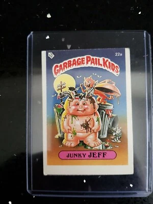 RARE! Topps Garbage Pail Kids Sticker JUNKY JEFF 22a 1985 Used/Good Condition - Image 1 of 2