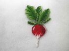 Turnip Radish Vegetable Embroidered Iron On Applique