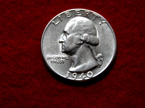 1940  WASHINGTON  90% SILVER QUARTER     ITEM #56R Cover