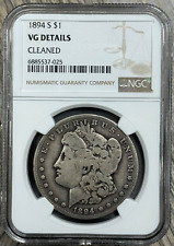 1894-S Morgan Silver Dollar NGC Very Good, Low Mintage Semi-Key Date Coin
