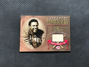 2001 DONRUSS CLASSICS TONY PEREZ LEGENDARY LUMBERJACKS GAME-USED BAT #LL-25
