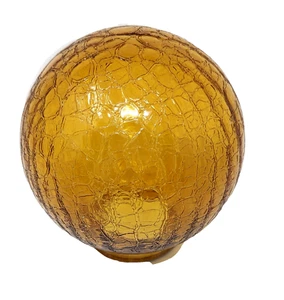 VTG Art Deco Ball Shade Lamp Shade globe crackle glass vintage 2.75" opening 6"H - Picture 1 of 6