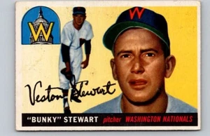 1955 TOPPS BASEBALL #136 BUNKY STEWART LOW GRADE OW - Picture 1 of 2