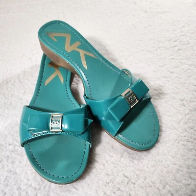 Женские винтажные зеленые сандалии Kelly Anne Klein размер 8,5 для прибрежного фестиваля курорта - Изображение 1 из 4