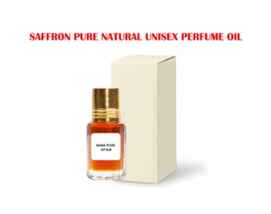 SAFFRON PURE NATURAL UNISEX PERFUME OIL ATTAR PURE ORGANIC FROM INDIA - Picture 1 of 4