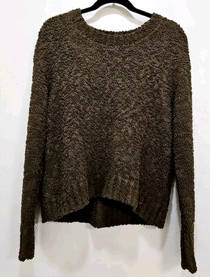 Suéter Social Standard By Sanctuary tela boucle manga larga cuello redondo marrón S Foto 1 de 4