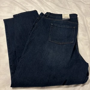 Style & Co Straight Leg Slimming Pocket Jeans Dark Wash Size 20W New - Picture 1 of 10