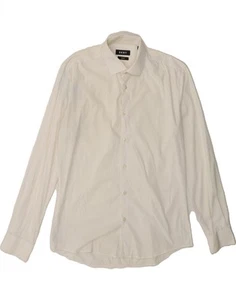DKNY Mens Slim Fit Shirt Size 40 5 16 Large White CM04 - Picture 1 of 4