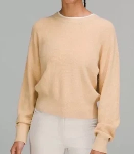 Lululemon Pullover taillenlang Rundhalsausschnitt Prosecco Zitronensorbet Damengröße 8 gebraucht, in einwandfreiem Zustand - Bild 1 von 10