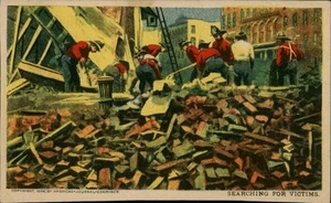 San Francisco, CA Suche nach Opfern, Erdbeben, Katastrophe 1906 Kalifornien - Bild 1 von 2