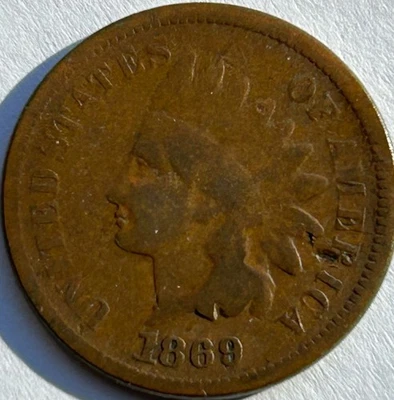 Centavo cabeza india 1869 Foto 1 de 2