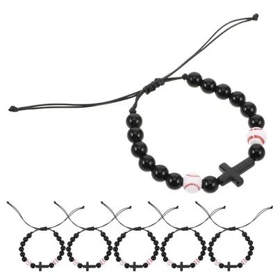 6 Pcs Gifts for Boys Stone Bracelet Jungen Armbänder Sportarmband - Bild 1 von 4