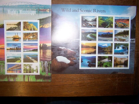 22 USPS Forever Stamps - River Scenes - Postage For First Class Mail Cover