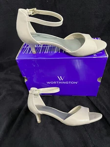 WORTHINGTON - GARNET - NUDE KITTEN HEEL PUMPS - LADIES SIZE 8 M - NEW - Picture 1 of 5