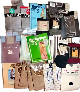 37 Pairs VTG Stockings Pantyhose Tights Trouser Socks Assorted Brands Colors B M - Picture 1 of 12
