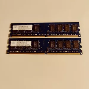 4GB Original Nanya 2x 2GB DDR2 800Mhz PC2-6400U 240Pin DIMM SHIPS FROM USA! - Picture 1 of 3